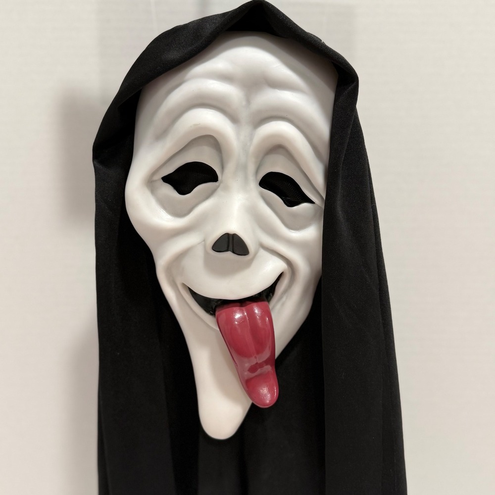 NEW Scream Ghostface Tongue Wassup Mask Easter Unlimited Scary Movie Fun World